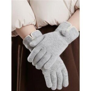 Pom-Pom Detail Gloves